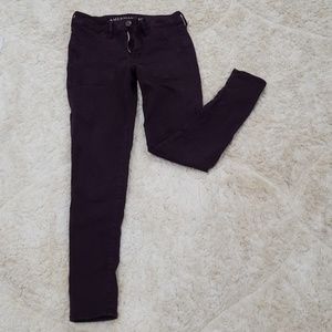 Burgundy jeggings
